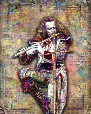 JETHRO TULL IAN ANDERSON 8x10inch Poster Jethro Tull Art Tribute Free Shipping - Image 1 of 4