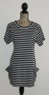 Vestido recto tejido R&M Richards con bolsillos de gran tamaño rayas talla 6 EE. UU. Foto 1 de 4