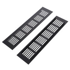  2 Pcs Cabinet Vent Covers Wardrobe Air Grille Black Foundation