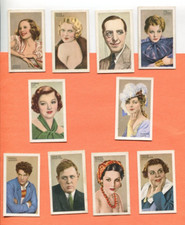 1934 PARK DRIVE GALLAHER CHAMPIONS OF SCREEN & STAGE 10 TOBACCO CARD LOT