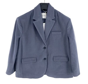 RRP €275 American Vintage Women Blue Wool Blend Blazer Jacket Size XS/S - Picture 1 of 13