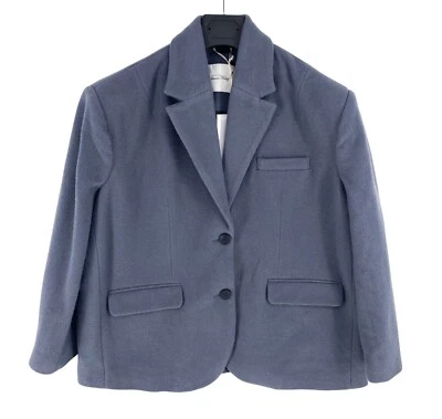 RRP €275 American Vintage Women Blue Wool Blend Blazer Jacket Size XS/S - Image 1 of 4