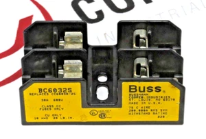 Bloque de fusibles Eaton Bussmann BC6032S, 600V, 30A, 2 polos, clase CC, terminales de tornillo - Imagen 1 de 4