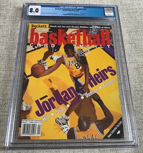 KOBE BRYANT RARE LA LAKERS #8 BECKETT 1999 CGC 8.0 - Picture 1 of 6