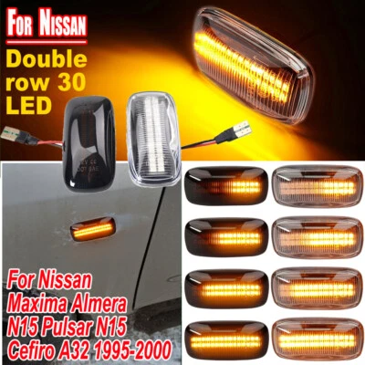Señal de giro LED de luz de señalización lateral para Nissan Máxima Almera N15 Pulsar Cefiro A32 Foto 1 de 4