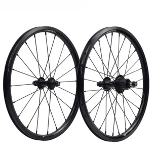 Ultralight Folding Bike Wheelset 16inch 1 3/8 349 7Speed Rim Caliper Brake - Picture 1 of 34