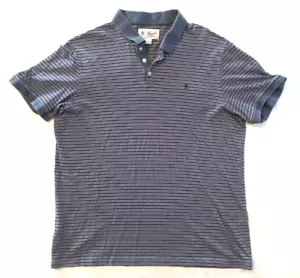 Penguin By Munsingwear Polo Shirt Mens X-Large Blue Striped Preppy Casual Logo - Picture 1 of 15