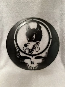 Grateful Dead Dire Wolf w/skull Laser-cut Metal Sign - Picture 1 of 1