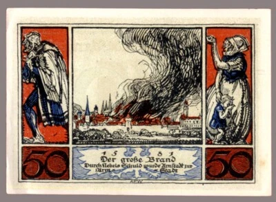 #33778 ARNSTADT Germany 1921. Banknote notgeld 50 Pfennig. - Image 1 of 2