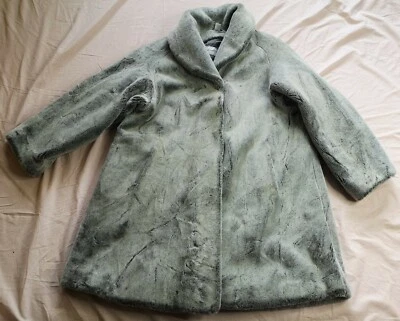Pier Angelini Women's Grey Faux Fur Coat Size UK 14 Good Used Condition - Image 1 of 4