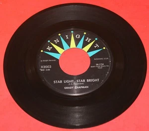 GRADY CHAPMAN "Star Light, Star Bright" 1958 NICE DOOWOP on KNIGHT N.MINT HEAR - Imagen 1 de 2