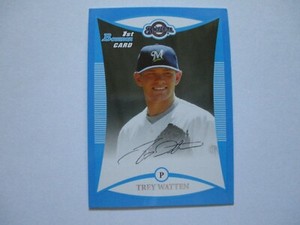 2008 1st Bowman Card Trey Watten Serial #398/399 Baseball Card #BDPP27