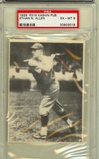 1929 R316 Kashin Publications ETHAN ALLEN Cincinnati Reds PSA EX/MT 6