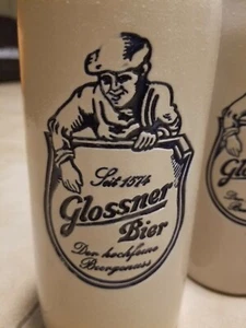 Krug Bierkrug Steinkrug 0,5l Franz Xaver Glossner Bier Neumarkt seit 1574 - Bild 1 von 3