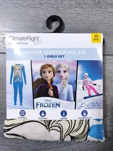 Frozen Thermal Underwear Girls Medium 8-10 Elsa Pajama long sleeve Disney - Picture 1 of 4