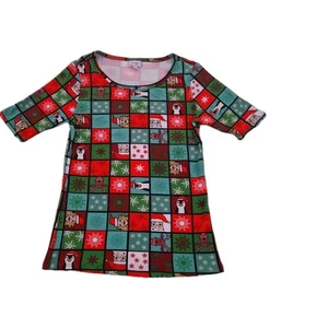 LuLaRoe Ugly Christmas Shirt, Size M, Gigi Shirt Green & Red NWT - Picture 1 of 4