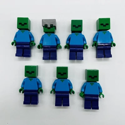 Lego Lote de 7 Zombie - Piernas Púrpura Oscuro min010 Minecraft Foto 1 de 2