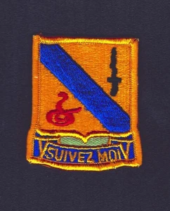 Vintage US Army 14th Calvary Regiment Patch Suivez Moi USA - Picture 1 of 3