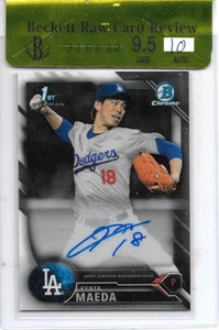 Bowman Chrome Kenta Maeda 2016 1st Auto Prospect RC BGS 9,5/10 ¡Gema Yankees! - Imagen 1 de 2