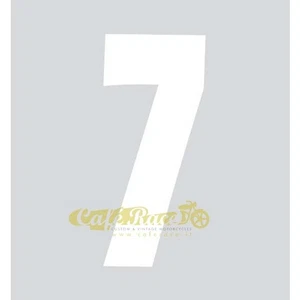 Number 7 White Table Number Plate Fairing cafe racer Tracker scrambler - Picture 1 of 1