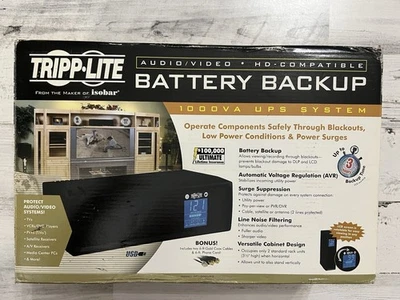Sistema UPS Tripp Lite 1000VA Respaldo Batería 500W 120V Proteger Audio Video Foto 1 de 4