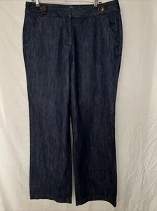 Talbots Jeans Womens Dark Blue Denim Wide Leg Casual Jeans Size 10 Nice! - Bild 1 von 8