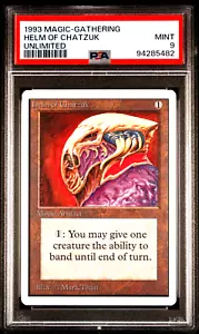 1993 MTG Magic the Gathering Unlimited Helm of Chatzuk Rare PSA 9 Mint POP 8 - Picture 1 of 4