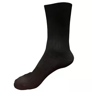 1pair 98% Cotton Mens Comfortable Casual Crew Dress Socks Mid Calf Size 9-11 - Picture 1 of 19