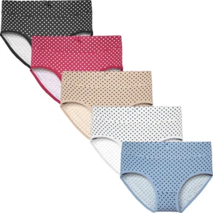 ladies briefs underpants cotton set of 5 - Picture 1 of 7