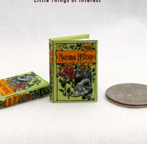ILLUSTRATED NATURAL HISTORY Readable Illustrated Miniature Book 1:12 Scale - Picture 1 of 10