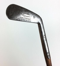 Vintage Wood Shafted Spalding Seely Patent Golf Driving Iron