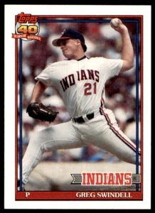 1991 TOPPS GREG SWINDELL CLEVELAND INDIANS #445 - Picture 1 of 2