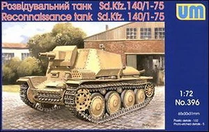 Unimodel 396 German Reconnaissance Tank SD.KFZ.140 Plastik Modellbausatz im Maßstab 1:72 - Bild 1 von 4
