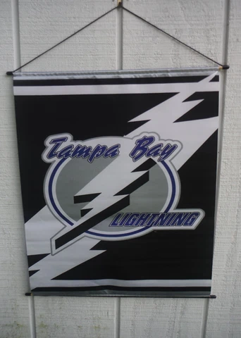 Tampa Bay Lightning Satin Hockey Banner 16" x25"  Plus Jersey Key Chain Cover