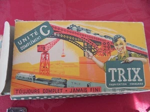 TRIX boîte " UNITÉ , complément C " - Années 50 - boîte complète et en bon état - Picture 1 of 5