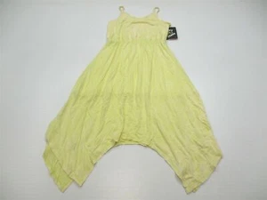 new ART CLASS Youth Girl's Size S Acid Wash Yellow Handkerchief Sundress DR1716 - Picture 1 of 6