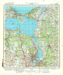 Mapa topográfico militar soviético ruso - SZCZECIN (Polonia) 1:200 000, edición 1982 - Imagen 1 de 6