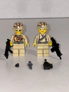 Army Themed Modern Era Fighter 2 Minifig Army Camouflage Soldiers Custom Made - Afbeelding 1 van 2