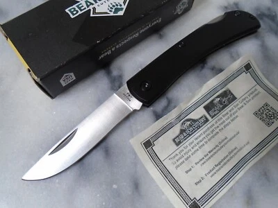 BEAR & SON USA Farmhand Lockback Pocket Knife Folder w Clip Black 137L HCSS New - Image 1 of 4