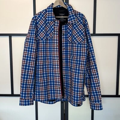 LL Bean Traverse Soft Shell Snowboarding Jacket Plaid Large TALL *FLAWS!! Read - Image 1 of 4