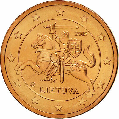 [#461596] Lithuania, 2 Euro Cent, 2015, UNZ, Copper Plated Steel • 5.61€