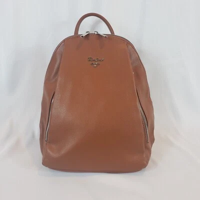 New David Jones Paris backpack bag in Cognac Brown Faux Leather - Image 1 of 4