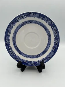 Royal Cuthbertson Blue Willow Transferware Saucer 6 in - Picture 1 of 8
