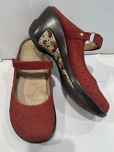 Jeep J41 Red Brown Clog Wedge Shoes Sz. 8.5 Maryjane Continental Adventure 42 - Picture 1 of 8
