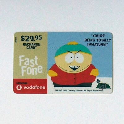 Vodafone Fast Fone Recharge Card Used Eric Cartman South Park - image 1 of 2