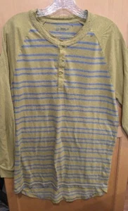 Lularoe Long Sleeve Henley Size Medium Unisex 23", 30" Cotton Blend Yellow - Picture 1 of 4