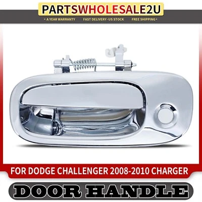 Manija de puerta exterior cromada para conductor delantero con cerradura para Dodge Charger Challenger Foto 1 de 4