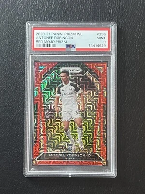 ANTONEE ROBINSON 2020-21 PANINI PRIZM EPL ROJO MOJO PRIZM RC/135 PSA 9 Foto 1 de 3