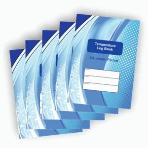 Temperature Log Book Fridge/Freezer six month record for caterers PACK OF 5 - Picture 1 of 4