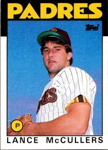 1986 Topps  #44  Lance McCullers   Pitcher  San Diego Padres  FREE shipping - Image 1 of 1